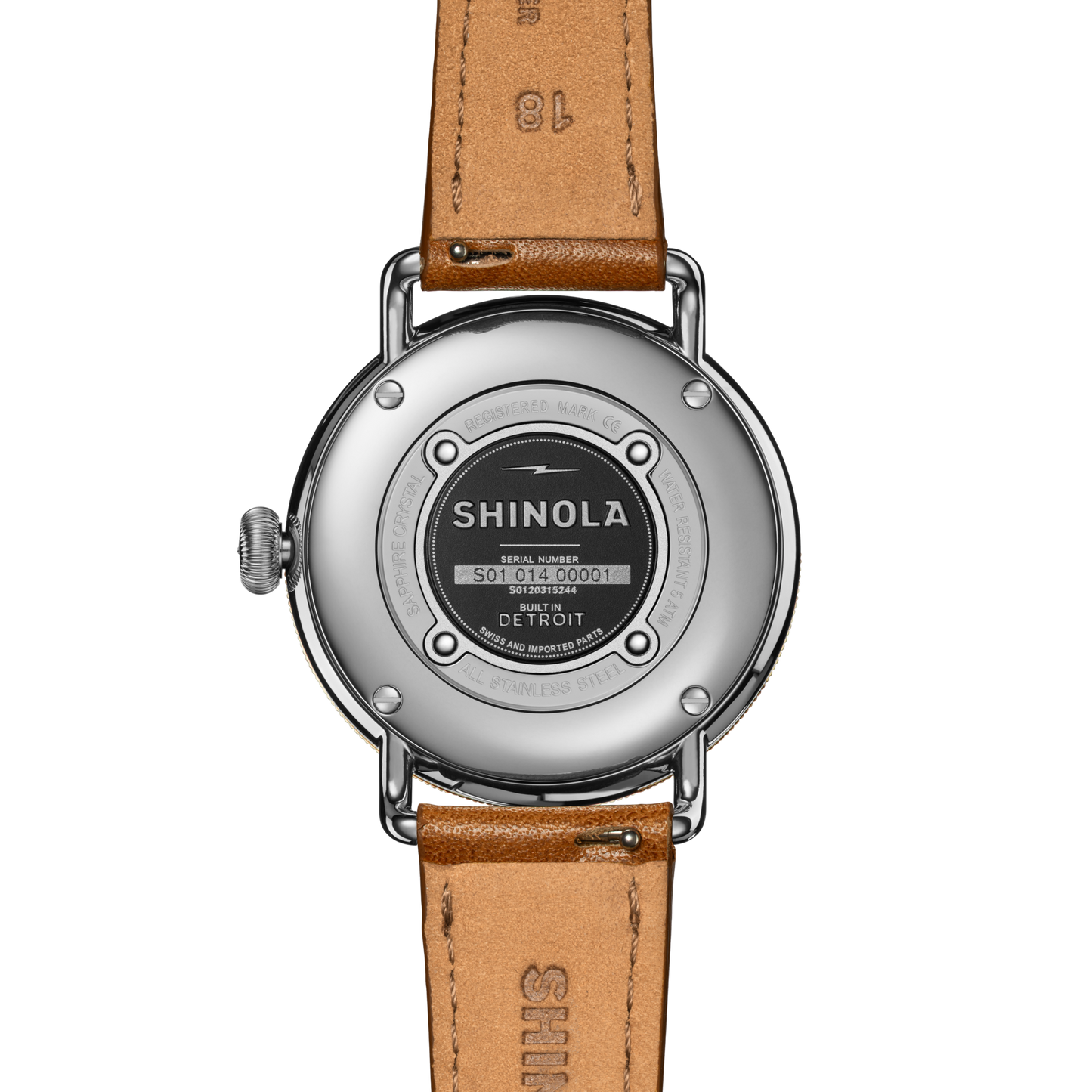 Canfield Watch 38mm -  MOP Tan Leather Strap