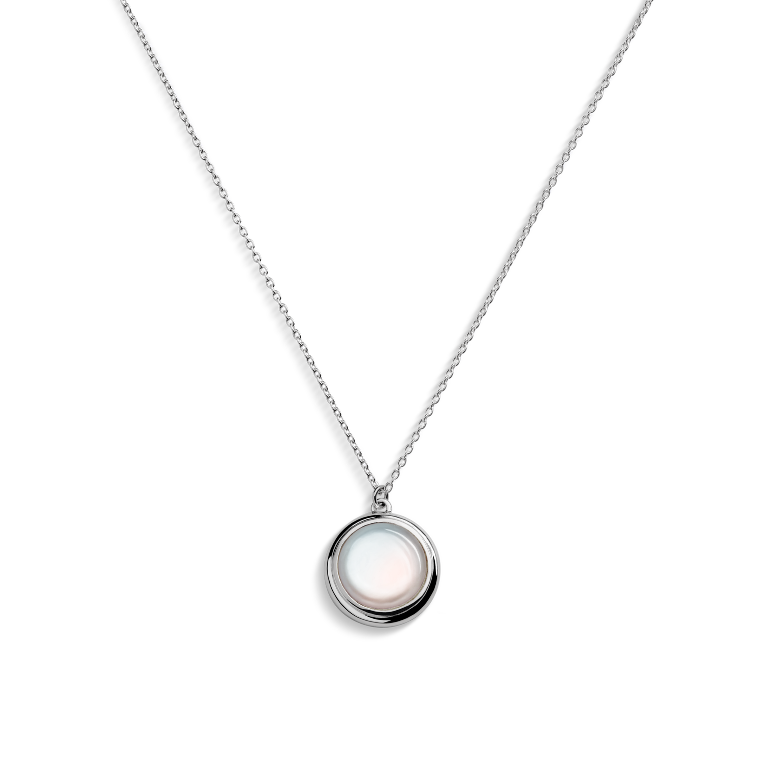 Heirloom Mother of Pearl Pendant Necklace - Sterling Silver