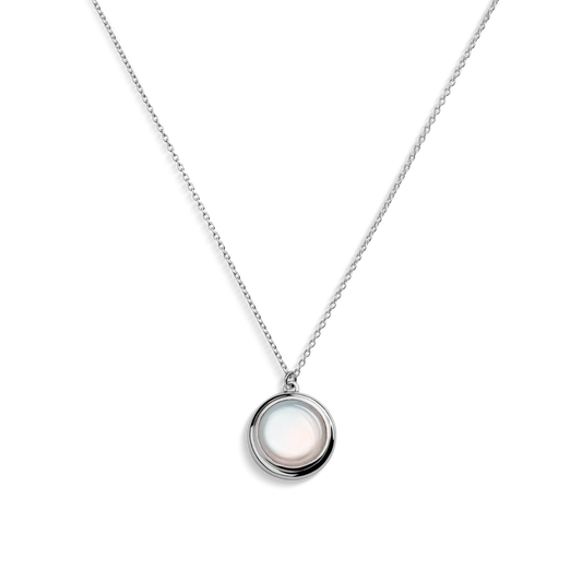 Heirloom Mother of Pearl Pendant Necklace - Sterling Silver