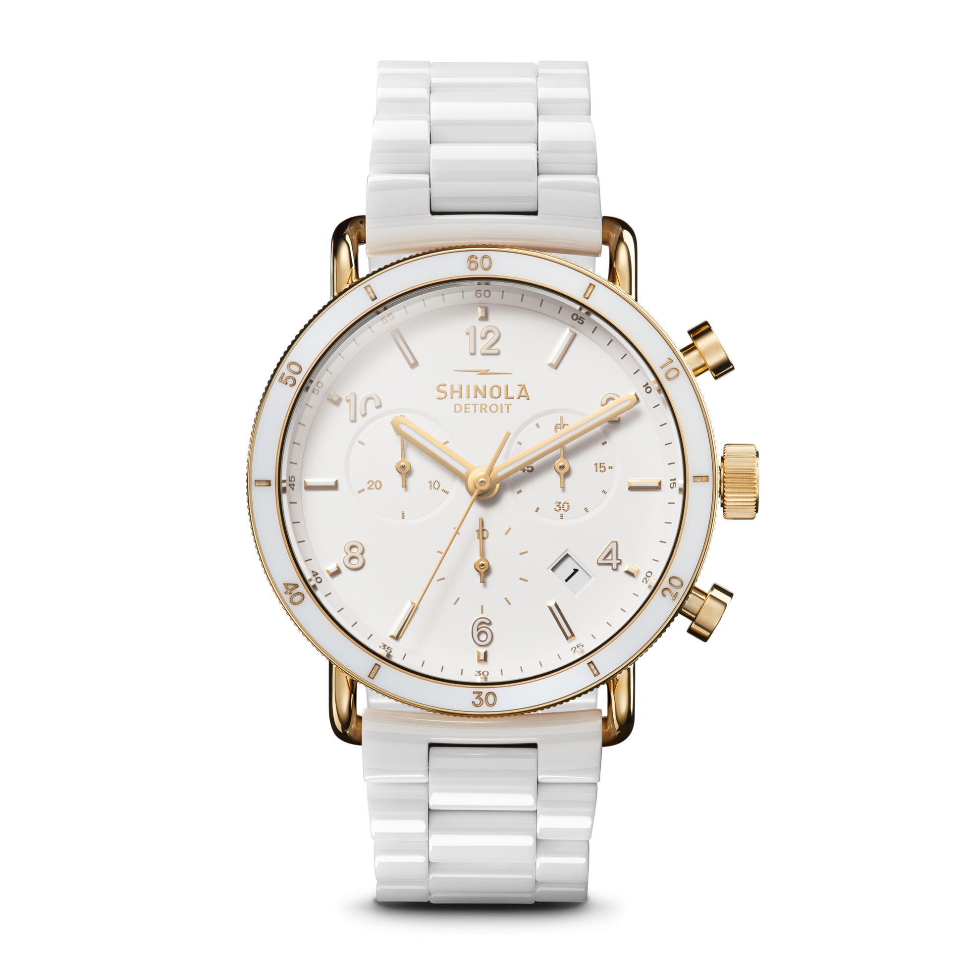 Canfield Sport Chronograph Watch - Soft White