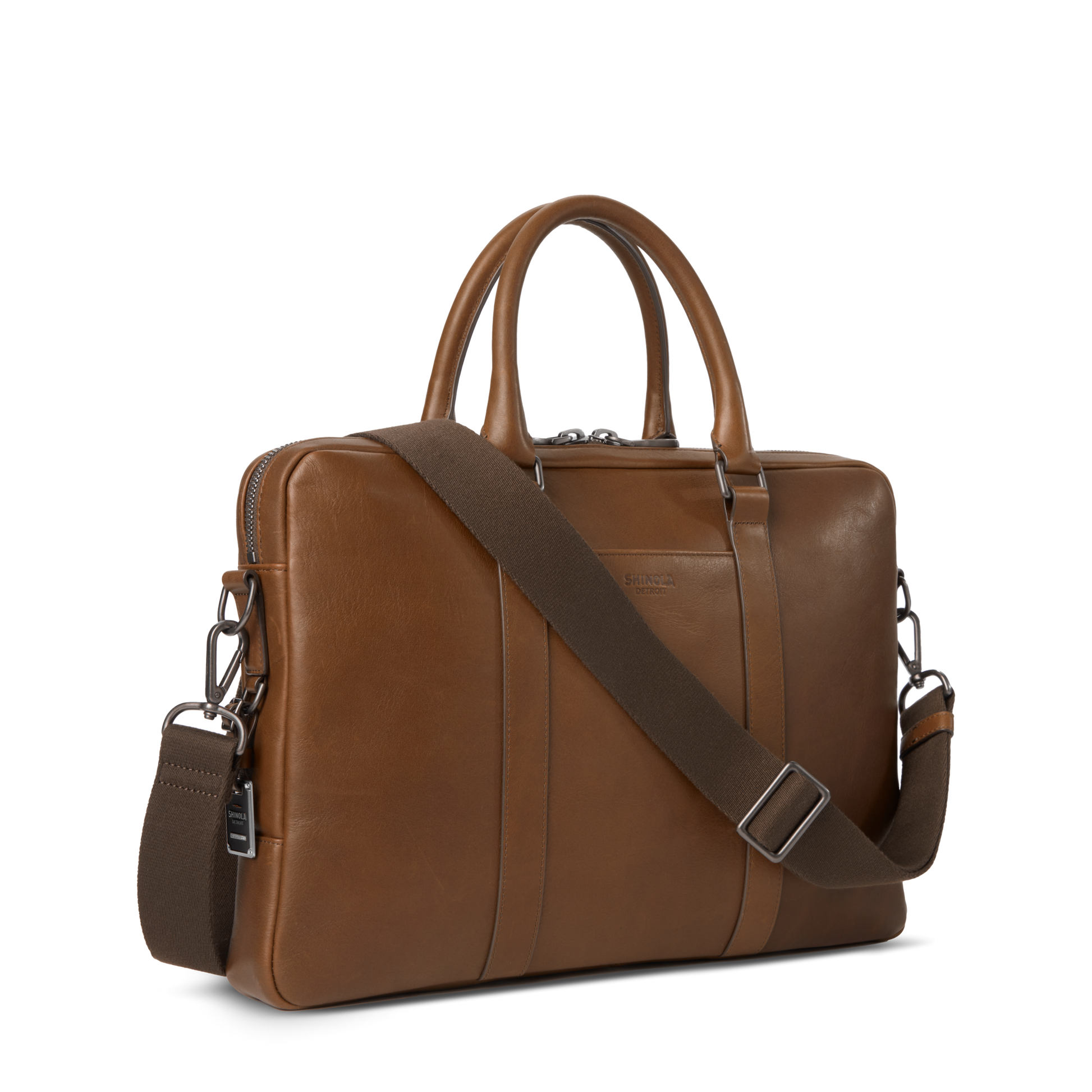 Computer Briefcase - Medium Brown
