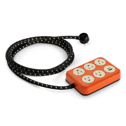 5 Port Power Supply - Tangerine