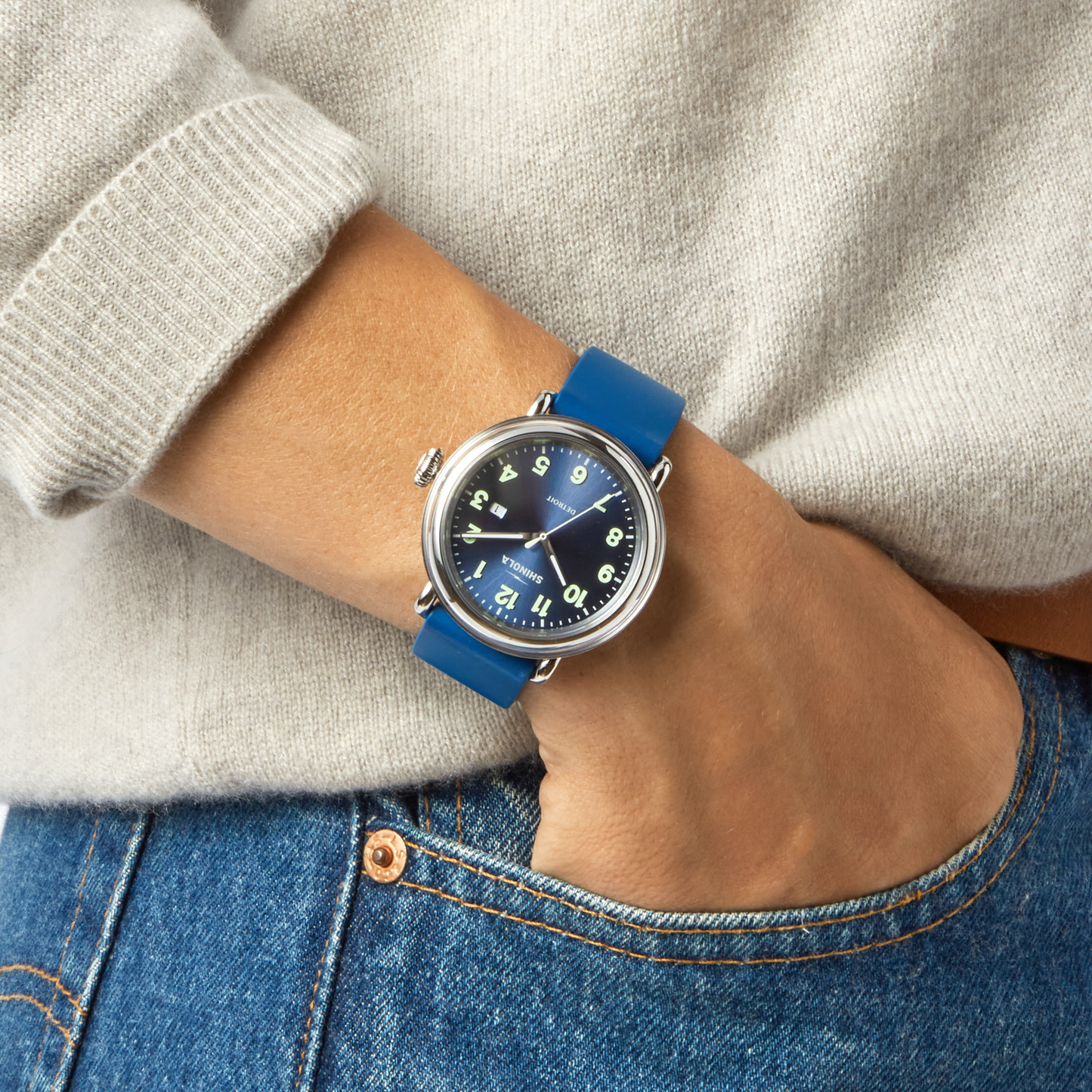 Detrola Watch - Denim Blue