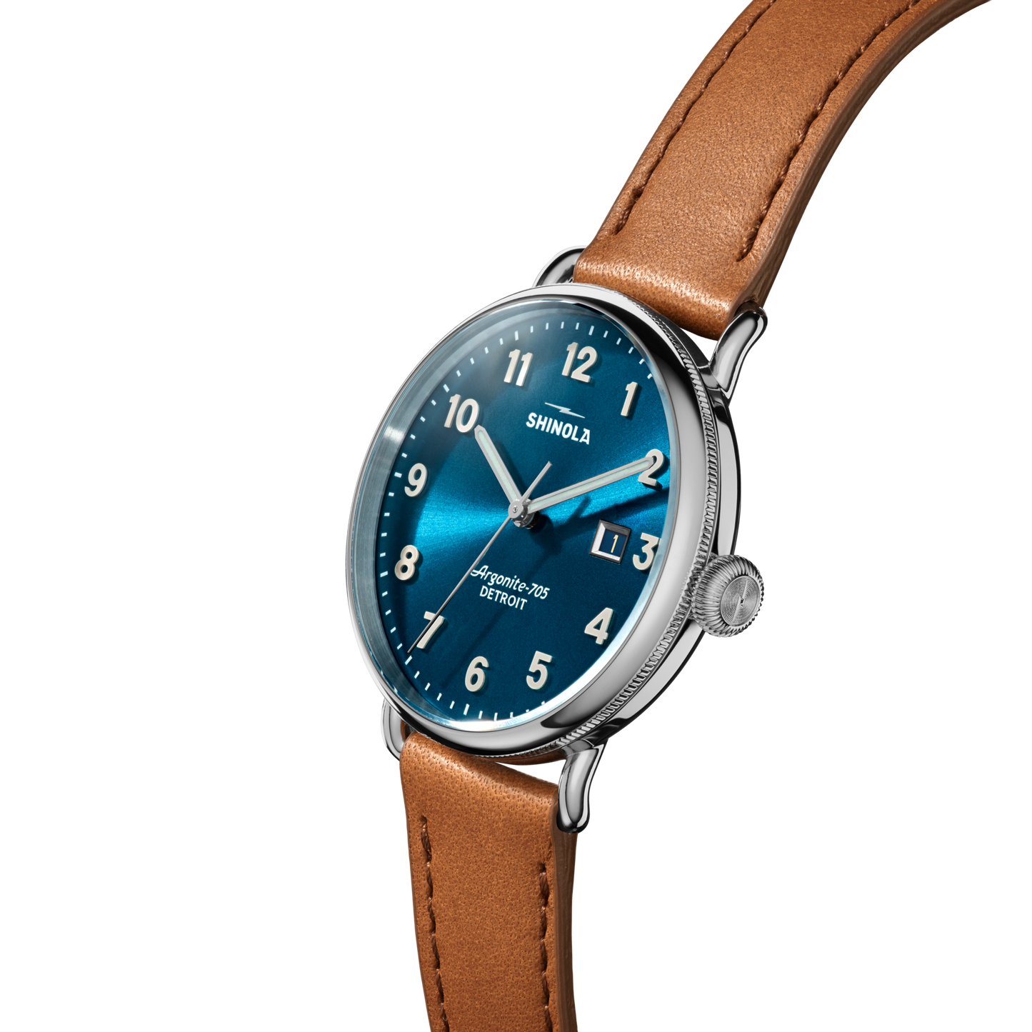 Canfield Watch 38mm - Blue Tan Leather Strap