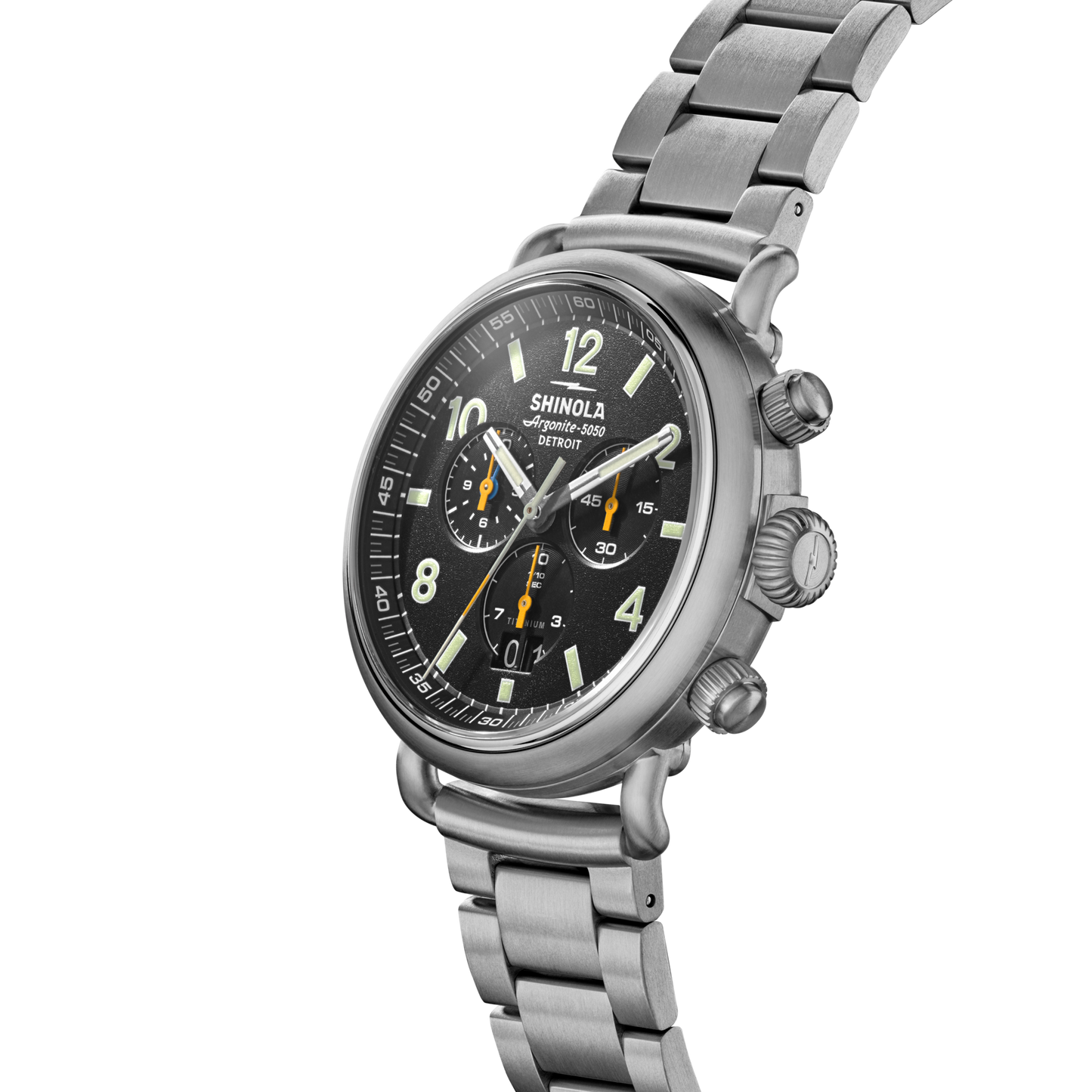 Runwell Chronograph West Wind Watch Gift Set with Additional Strap - Black