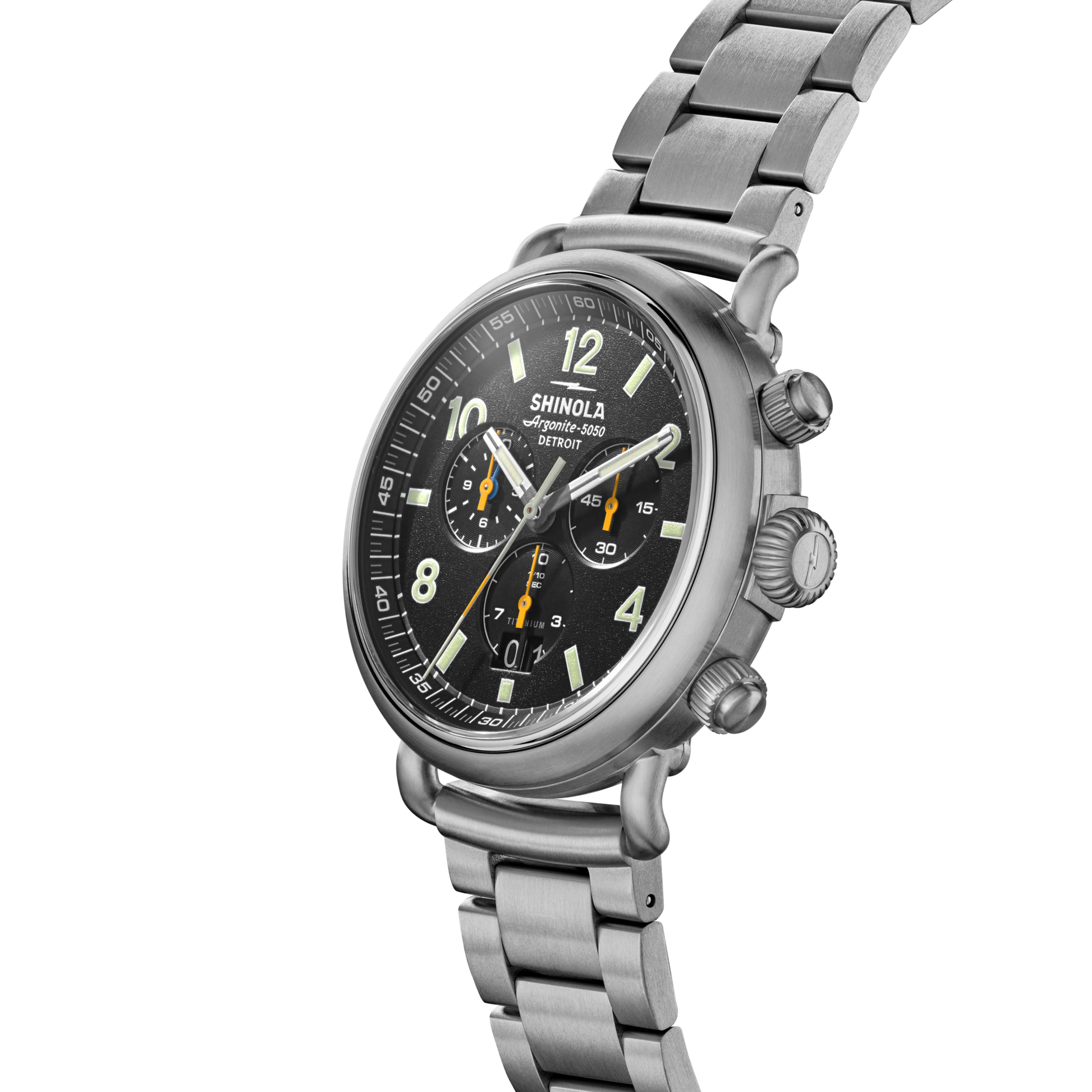 Runwell Chronograph West Wind Watch Gift Set with Additional Strap - Black