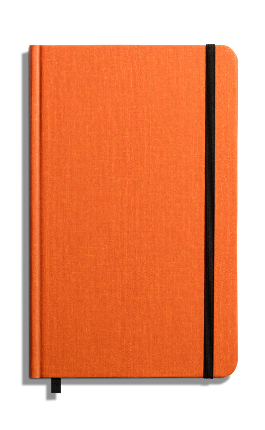 Medium Hard Ruled Journal - Bold Orange