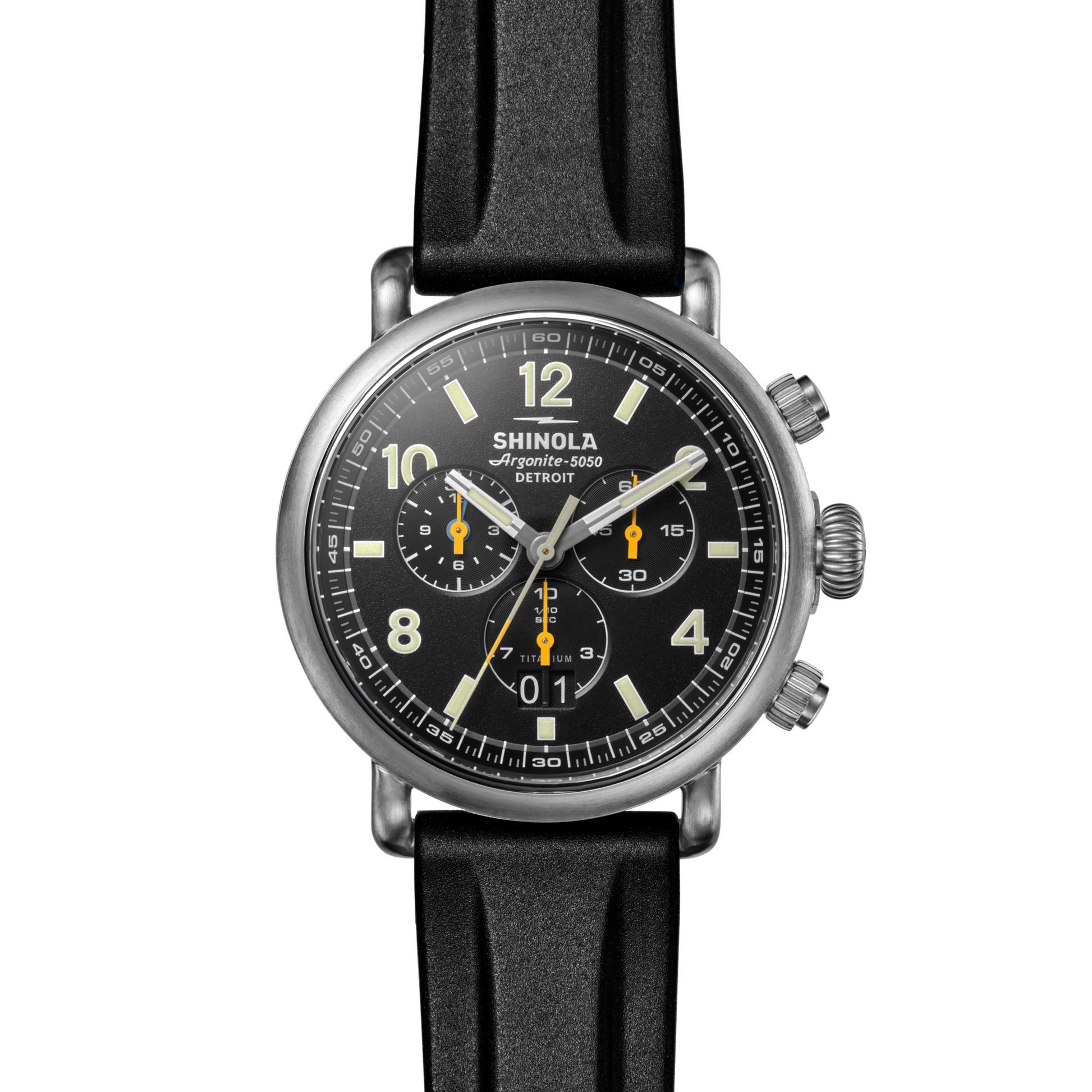 Runwell Chronograph West Wind Watch Gift Set with Additional Strap - Black