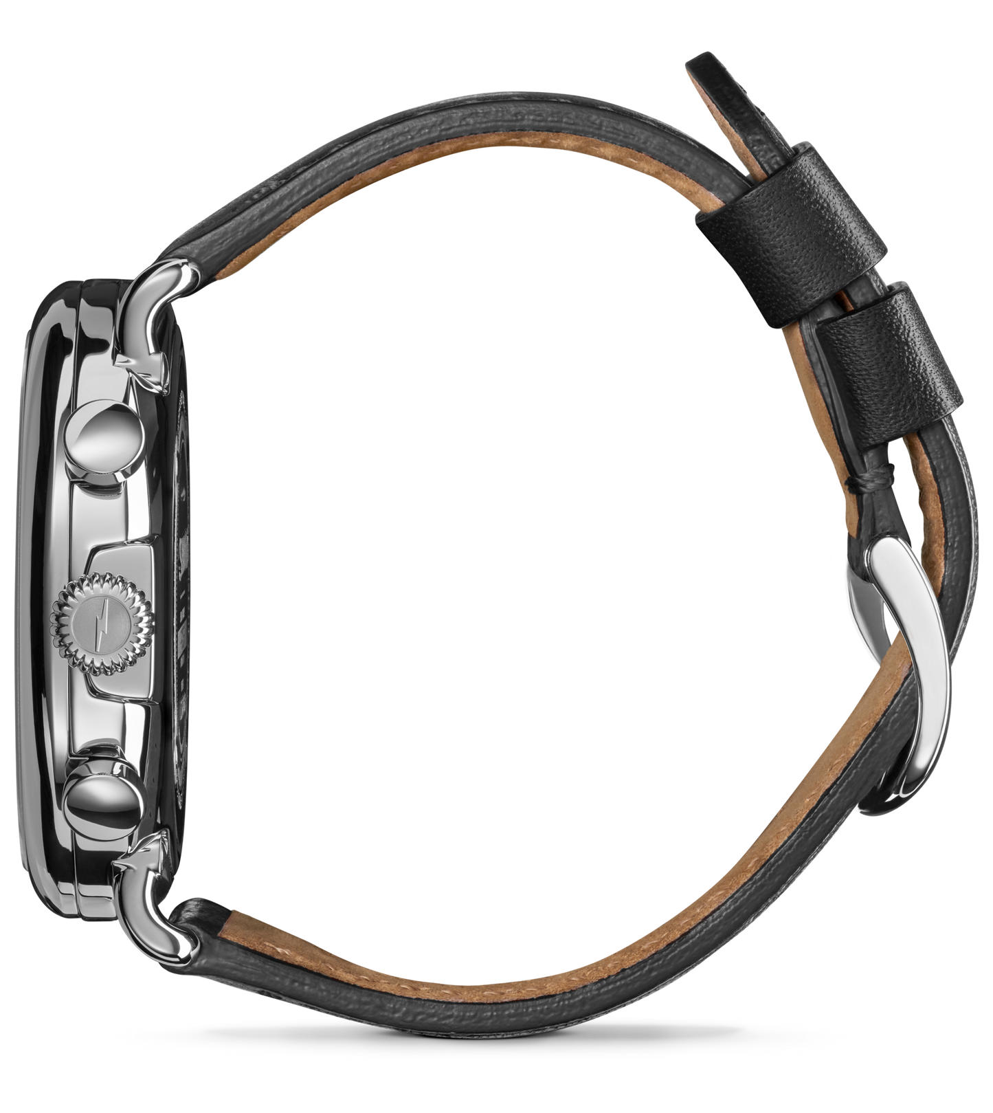 Runwell Chronograph Watch - Glossy Black