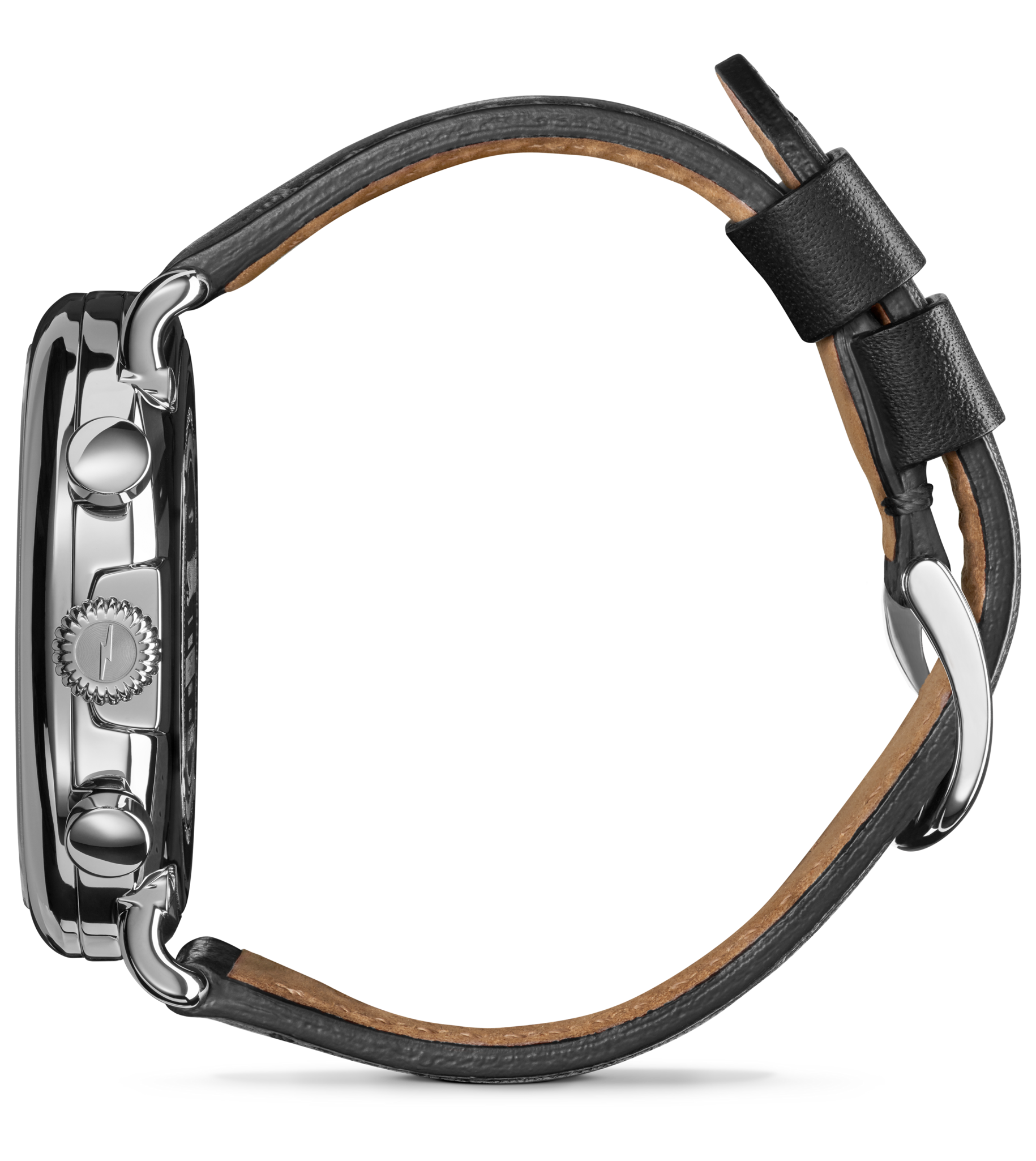 Runwell Chronograph Watch - Glossy Black