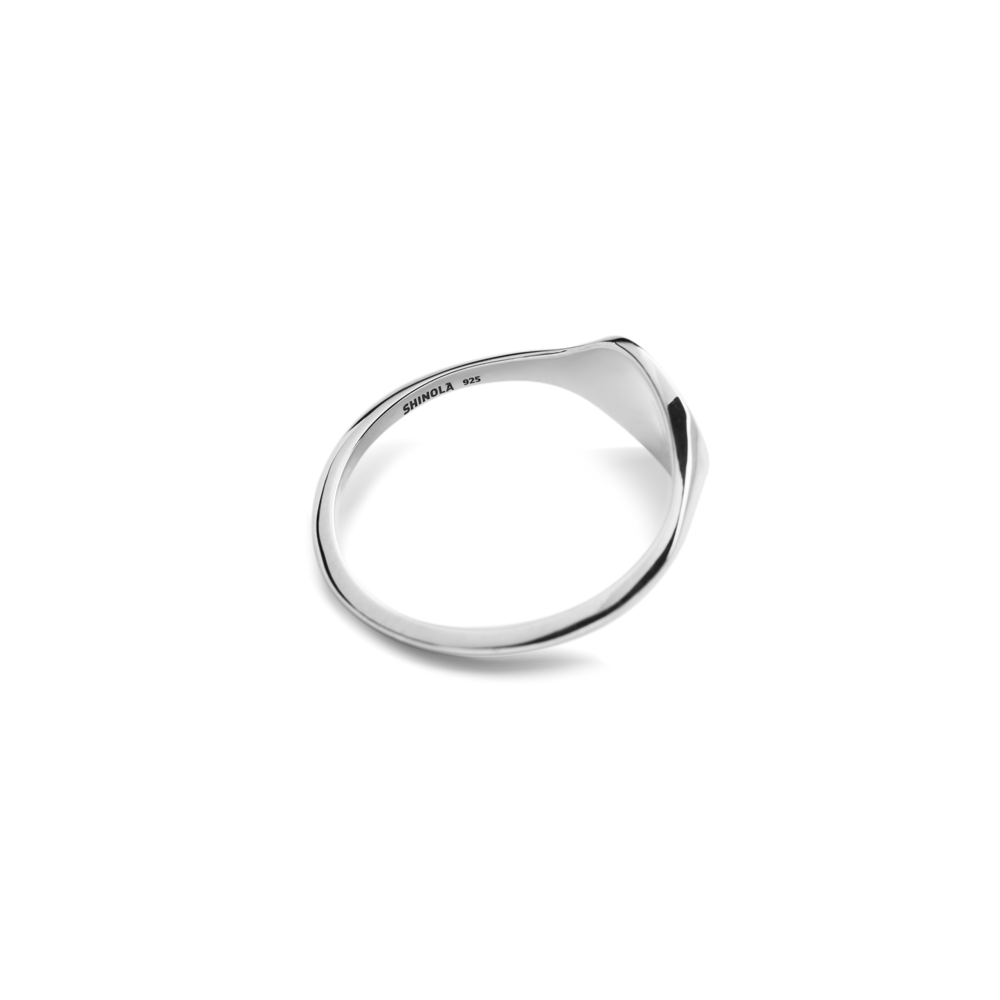 Petite Round Signet Ring - Sterling Silver