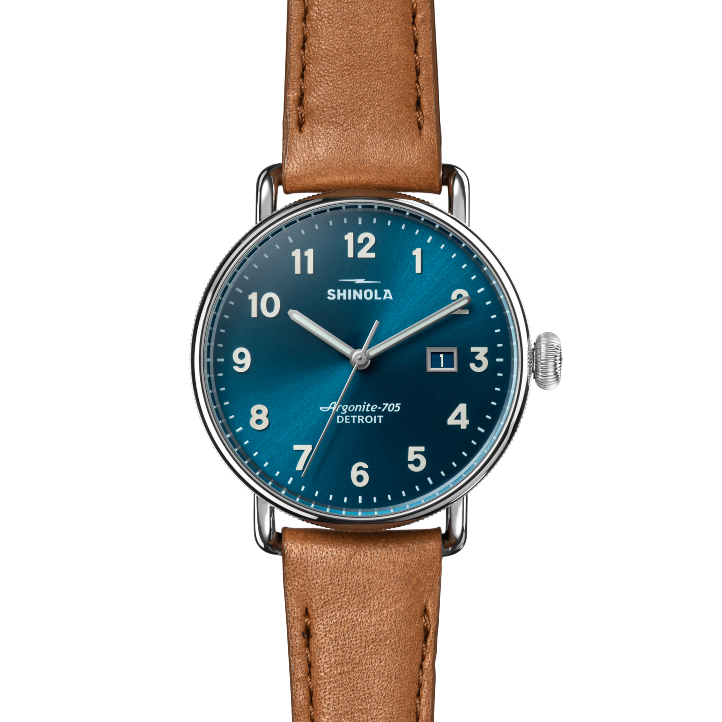 Canfield Watch 38mm - Blue Tan Leather Strap