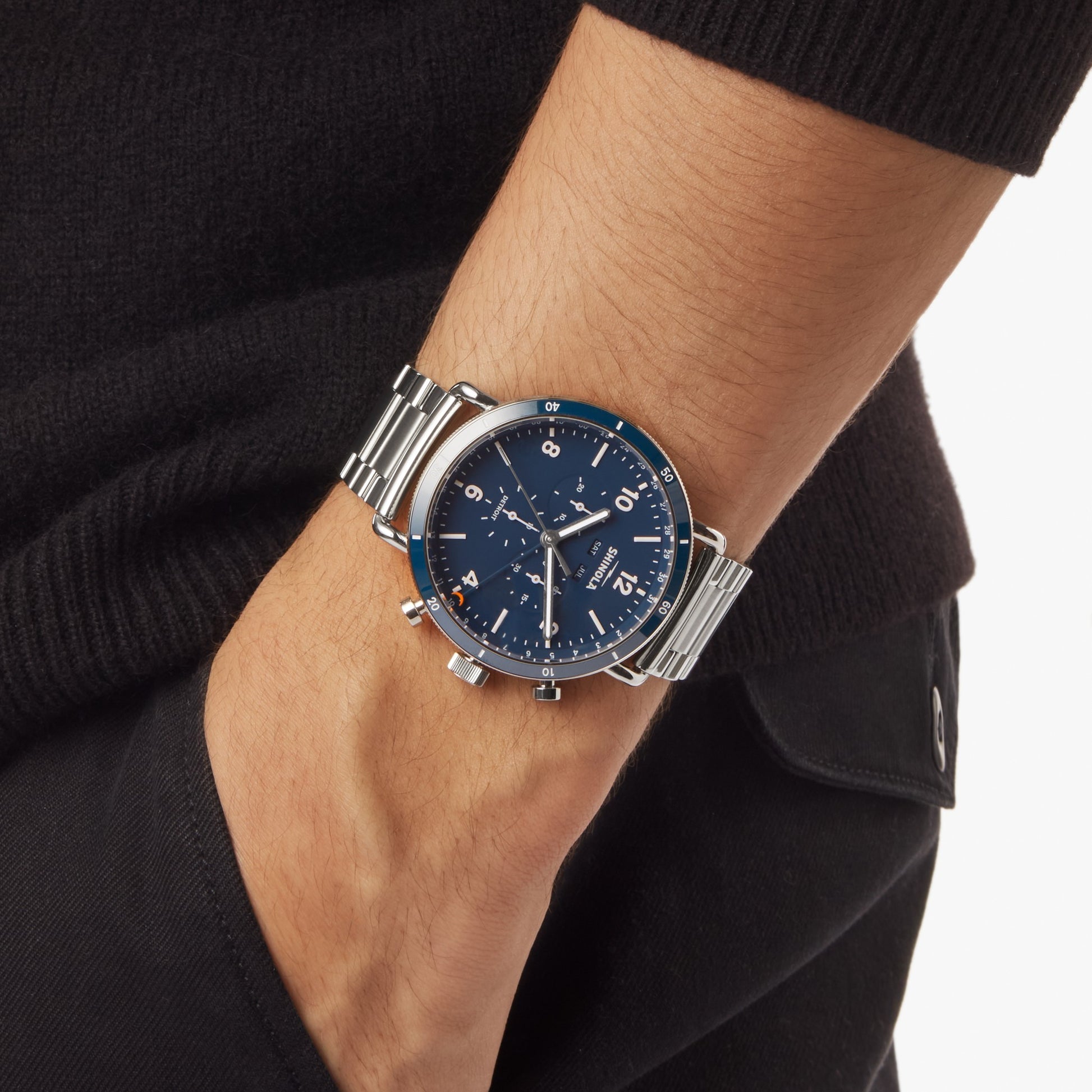 Canfield Sport Chronograph Watch - Midnight Blue
