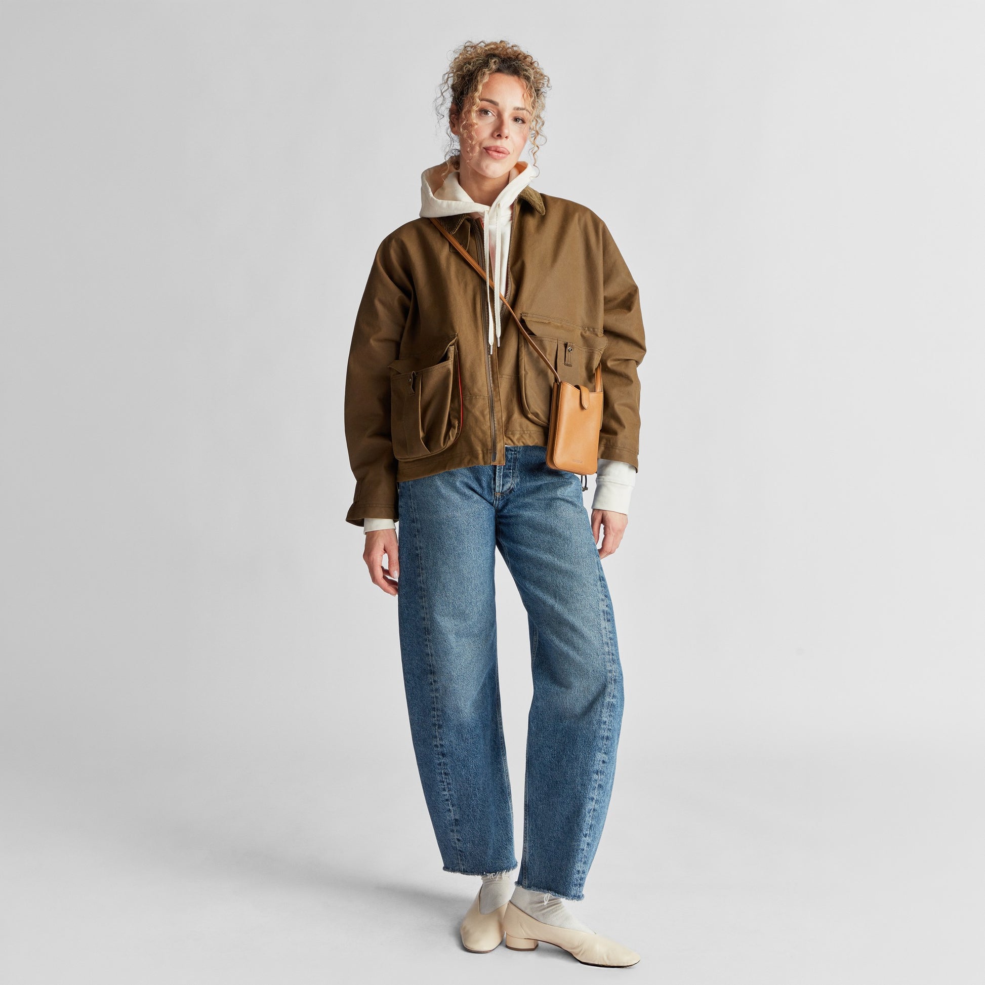 Bixby Phone Crossbody - Tan