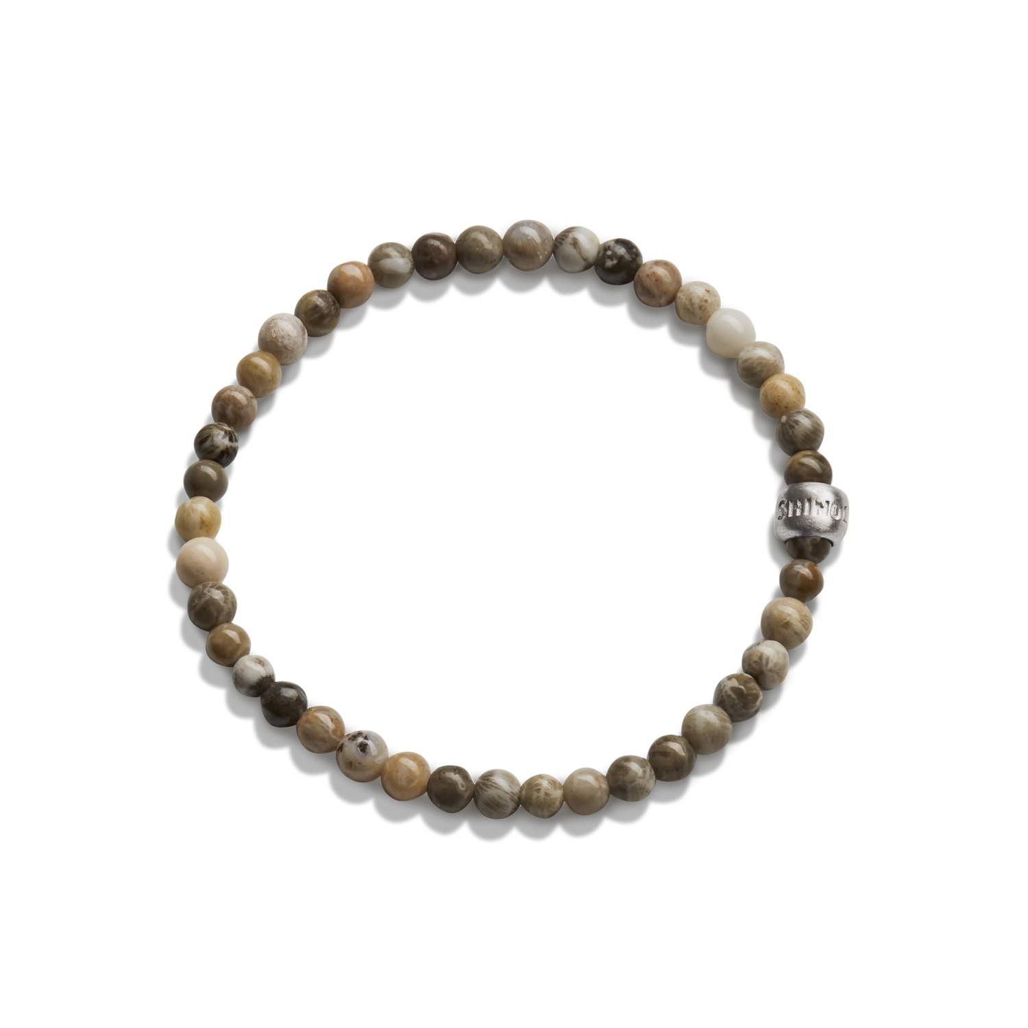 4mm Beaded Petoskey Bracelet - Petoskey