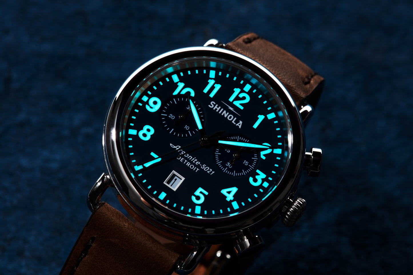 Runwell Chronograph Watch - Midnight Blue