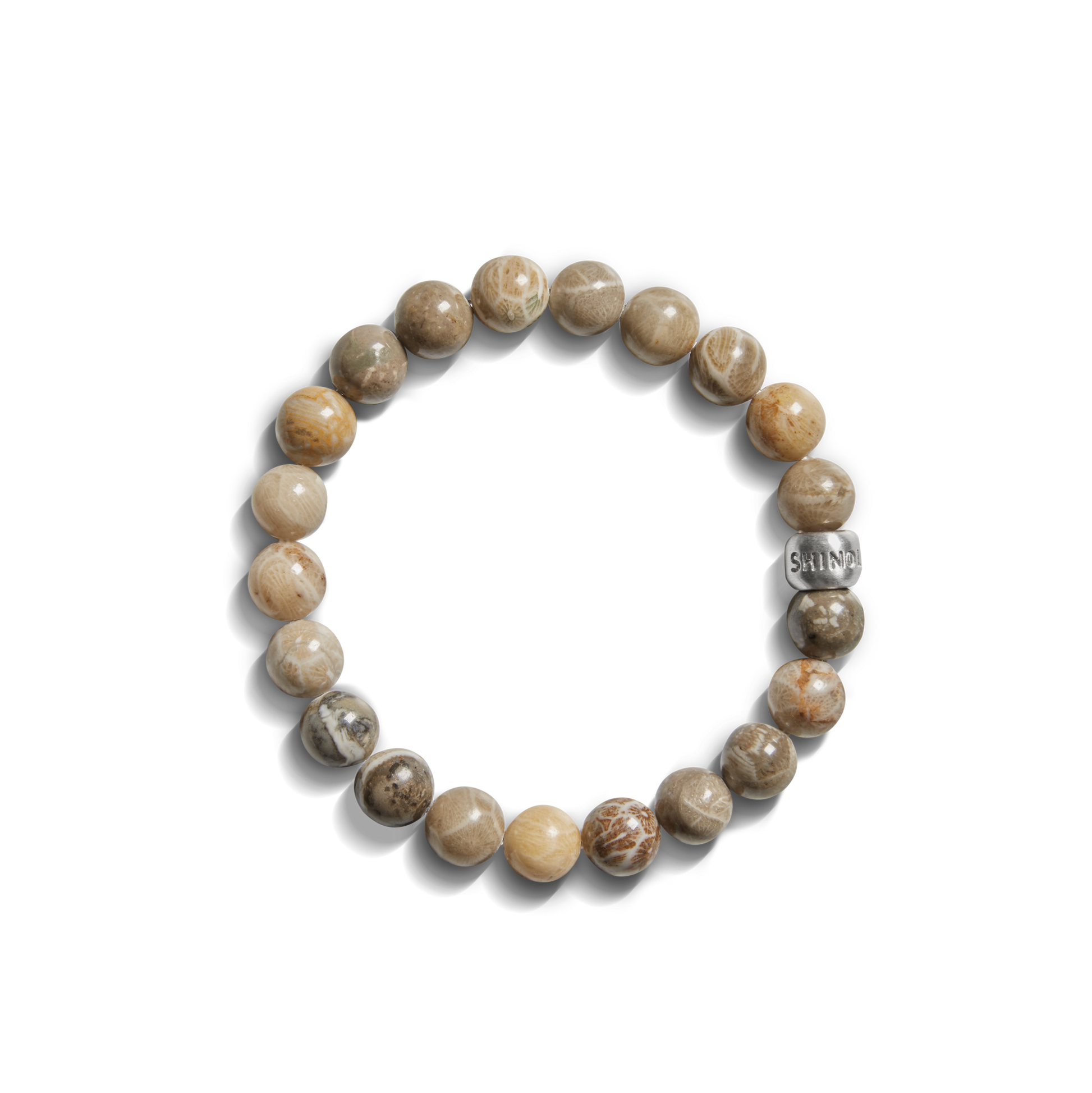 8mm Beaded Petoskey Bracelet - Petoskey