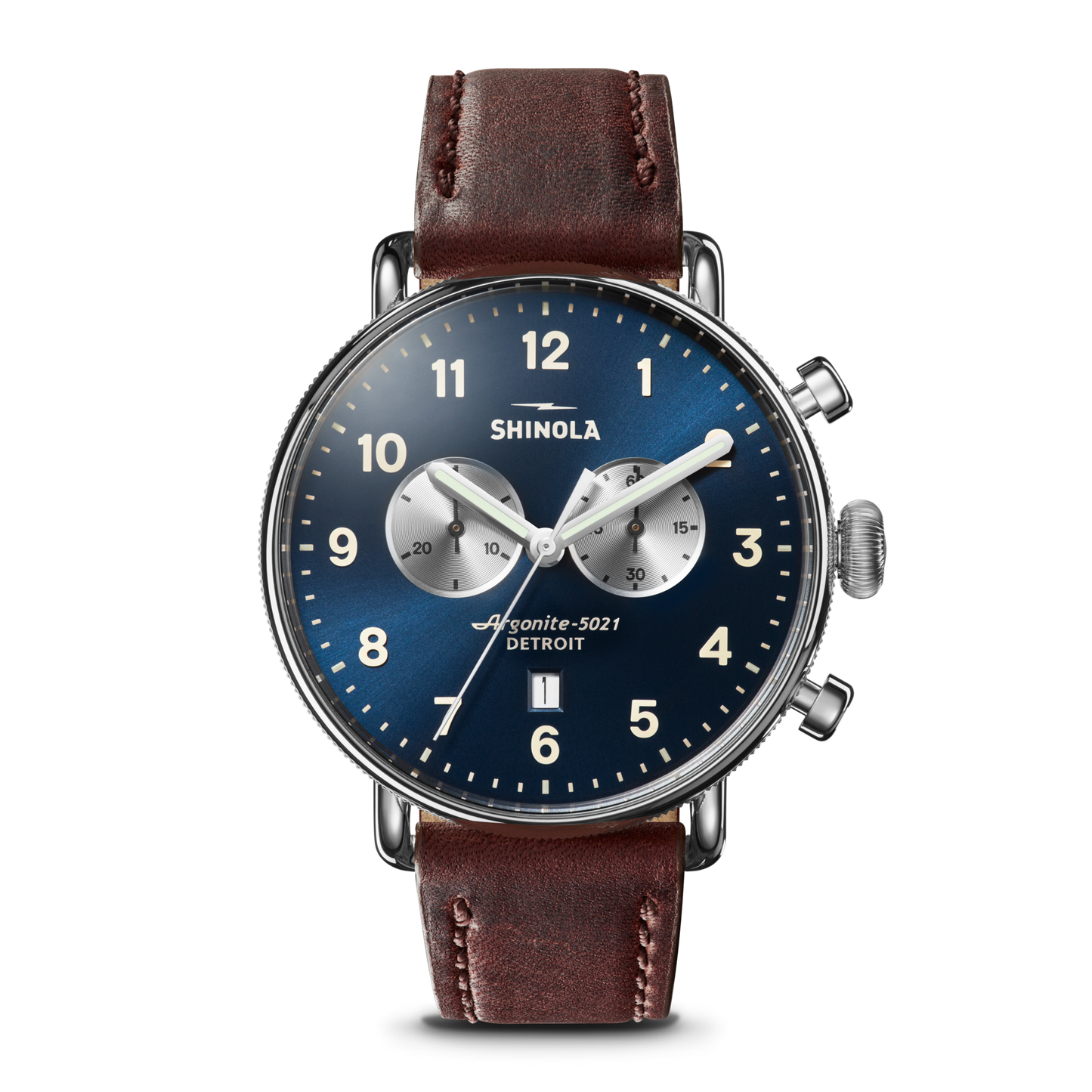 Canfield Chronograph Watch - Cattail Leather Strap