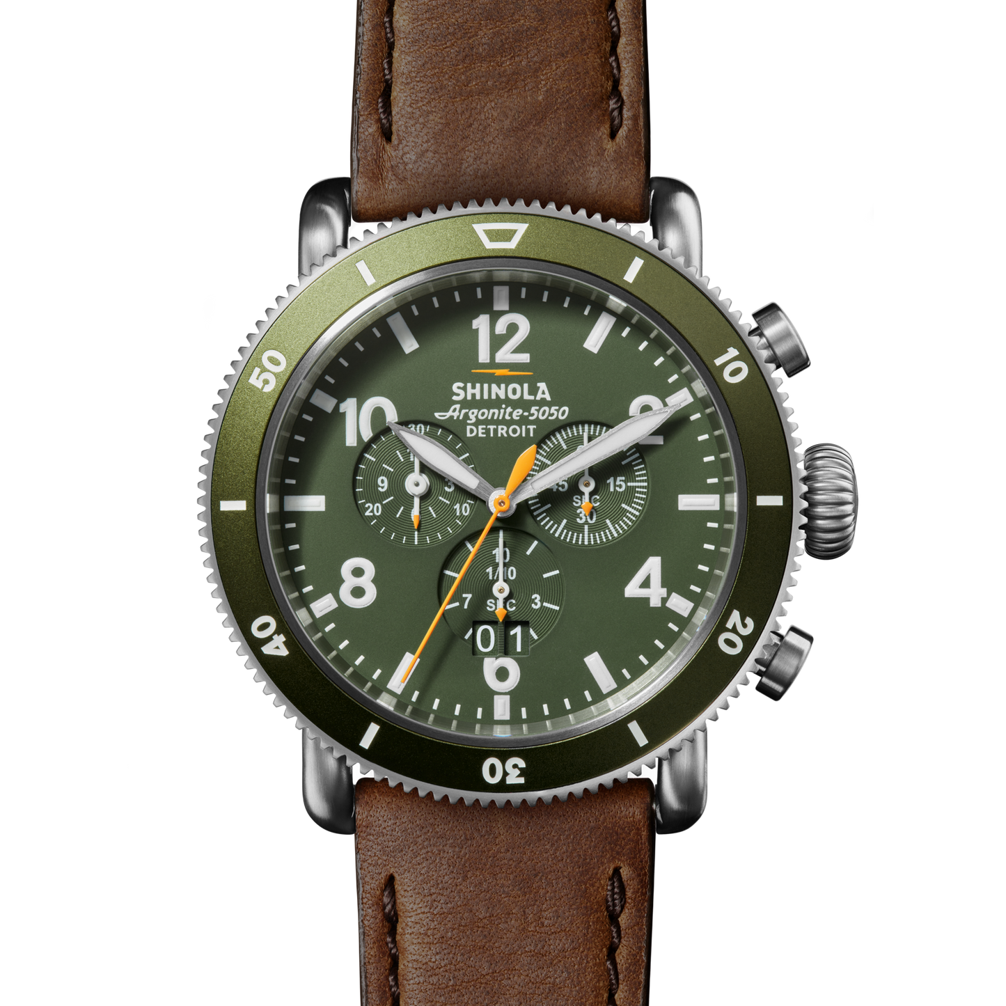Runwell Sport Chronograph Watch - Dark Olive