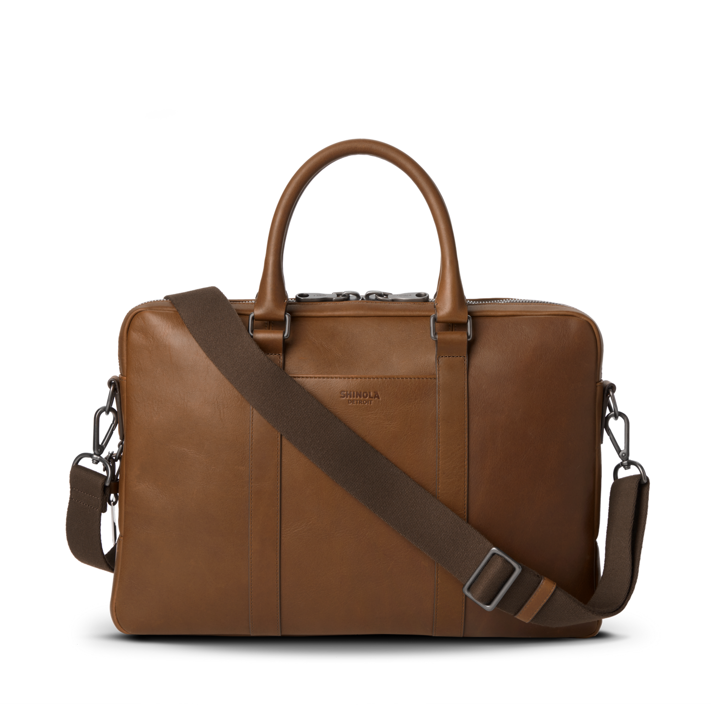 Computer Briefcase - Medium Brown
