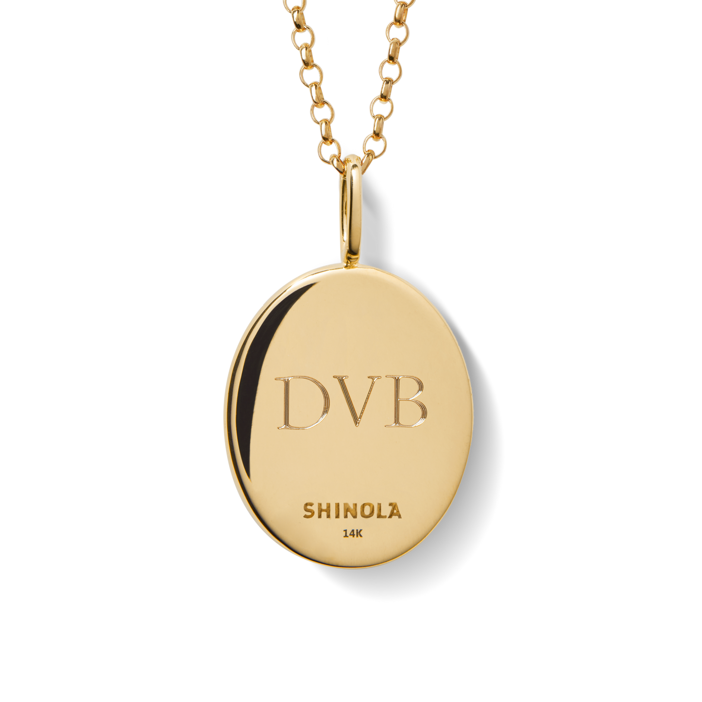 Diamond Pave Petoskey Necklace - Yellow Gold