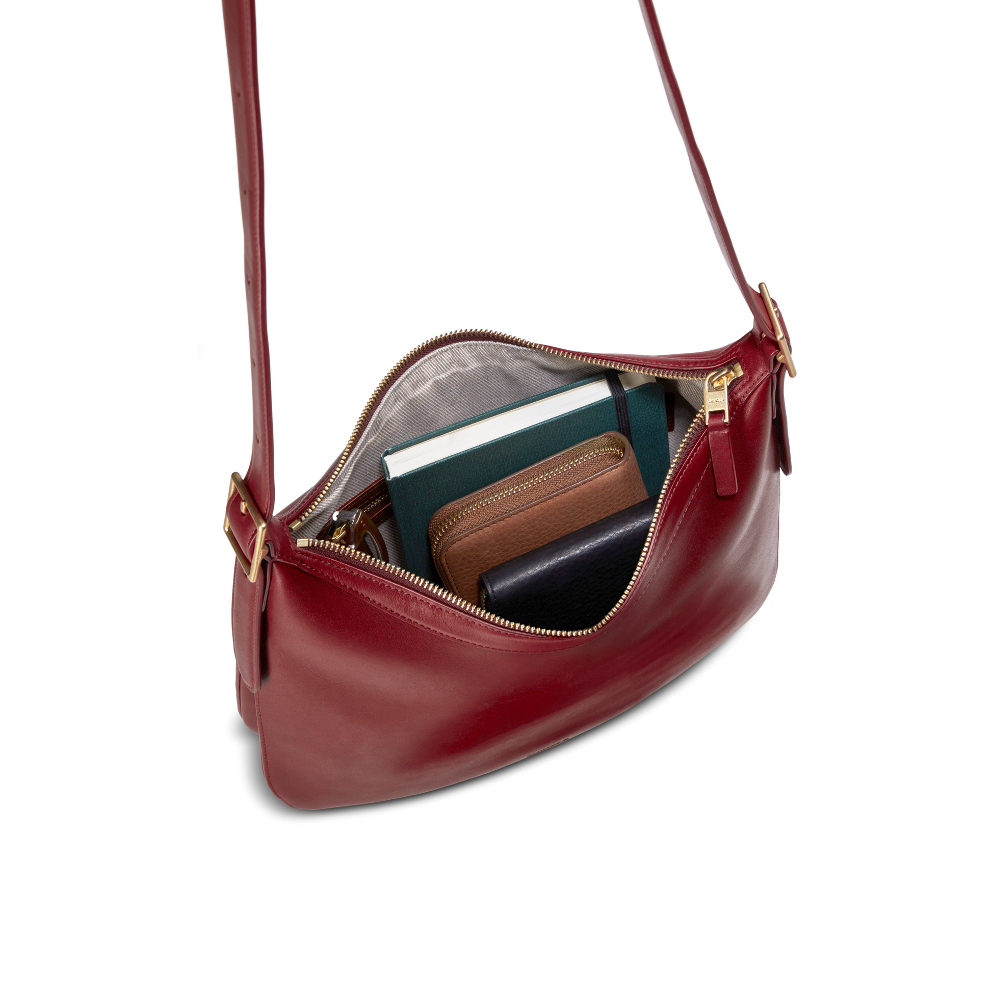 Medium Bixby Crossbody - Ruby