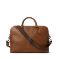 Double Zip Briefcase - Medium Brown