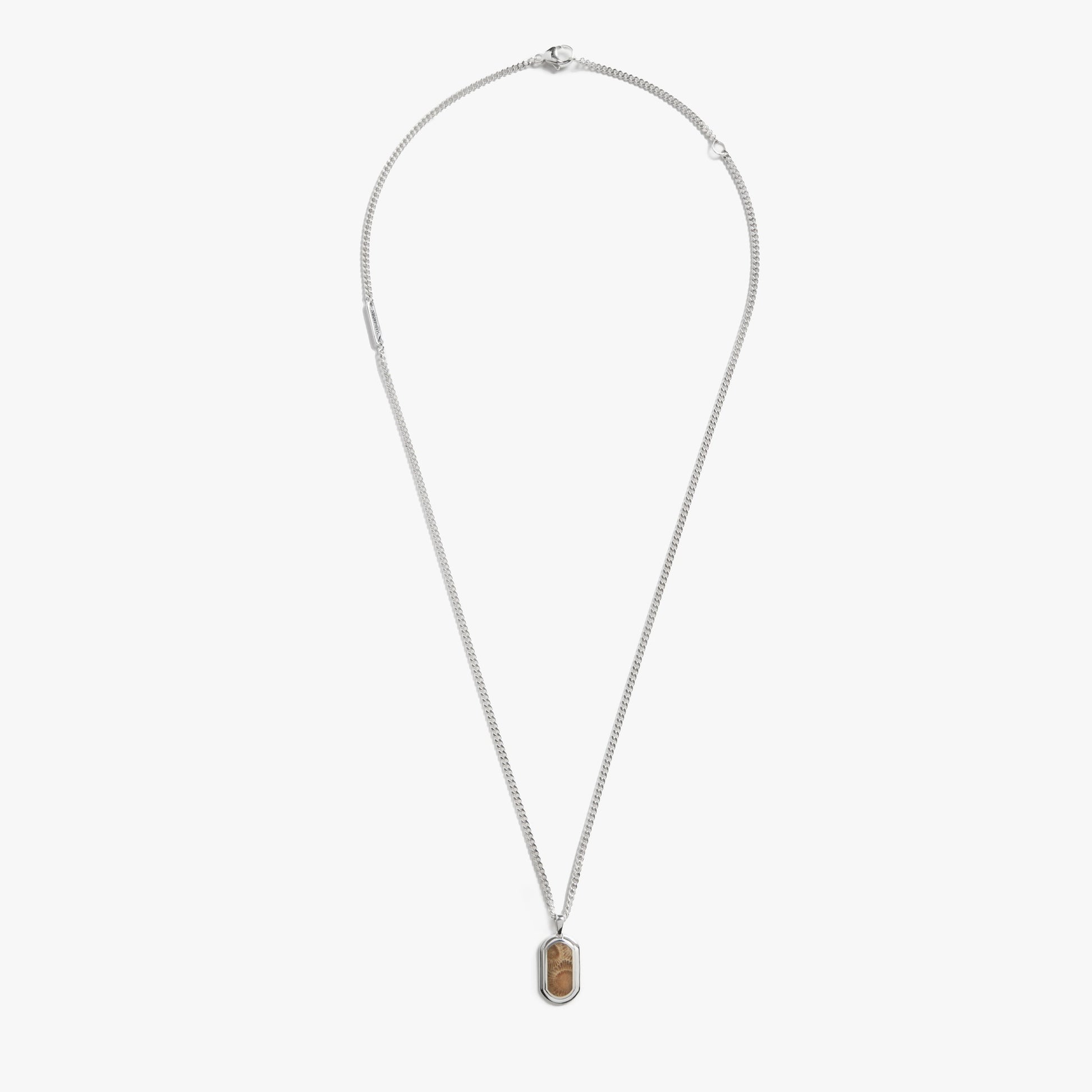 Petoskey Tag Necklace - Sterling Silver