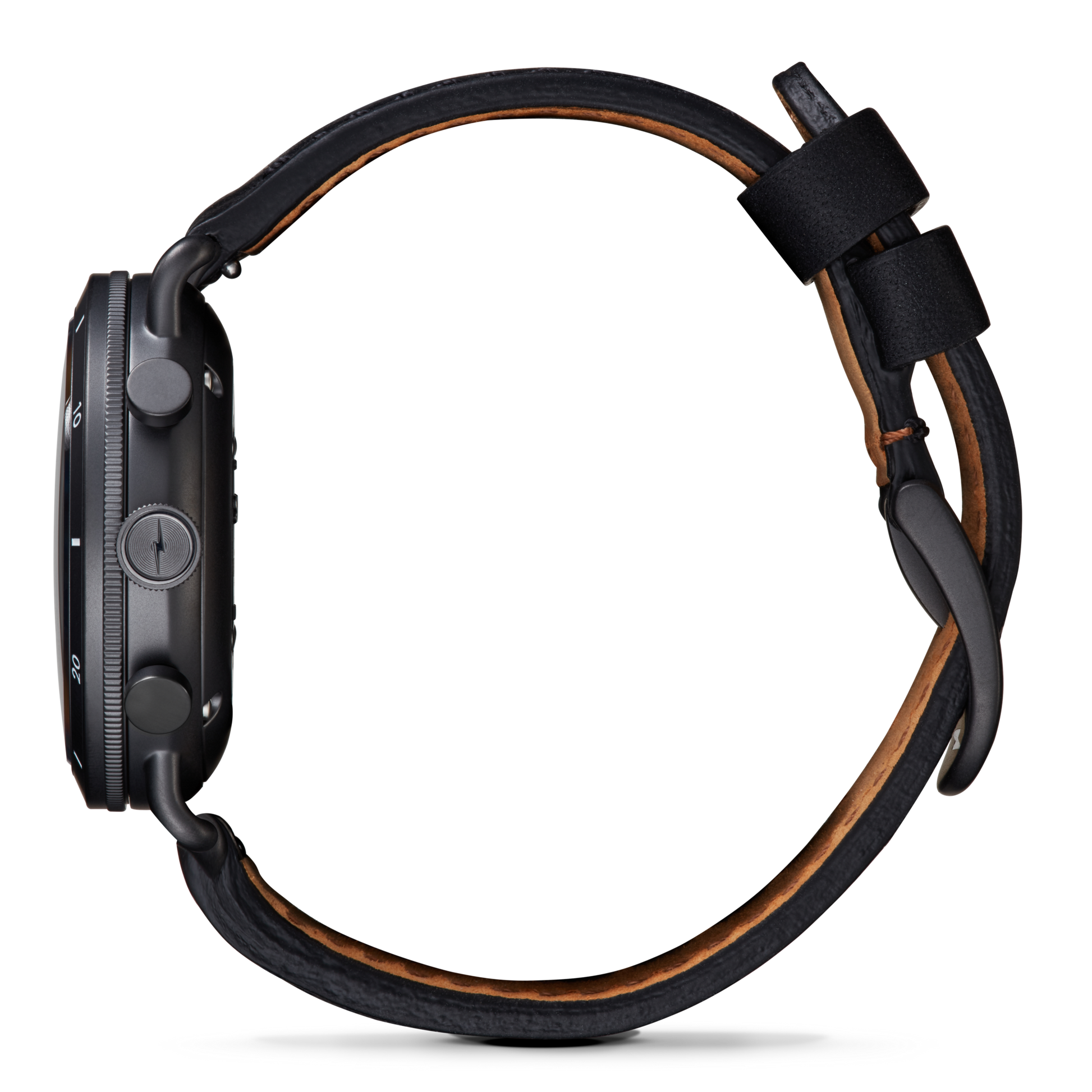 Canfield Sport Chronograph Watch - Black Leather Strap