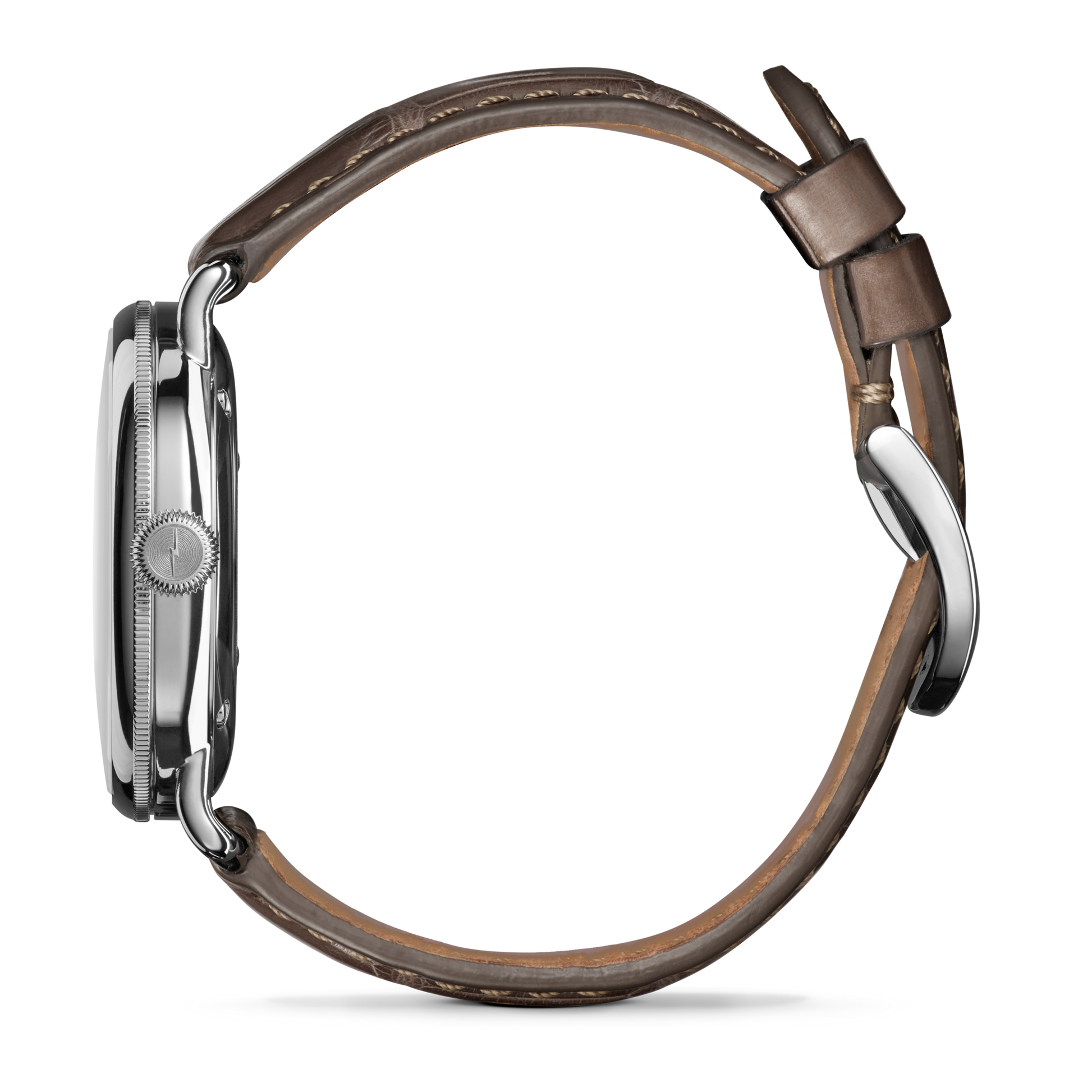 Canfield Watch 38mm - Gray Brown Alligator Strap