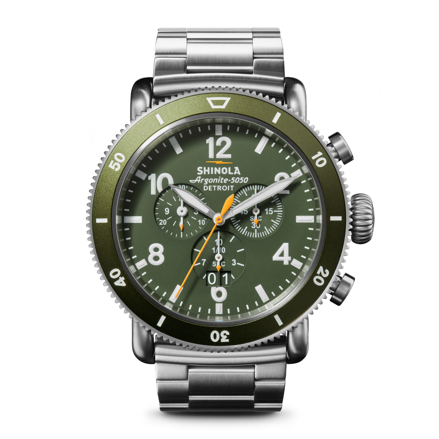 Runwell Sport Chronograph Watch - Dark Olive