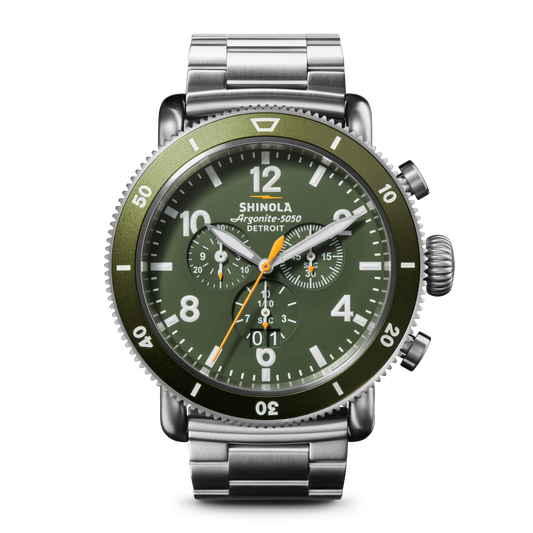 Runwell Sport Chronograph Watch - Dark Olive